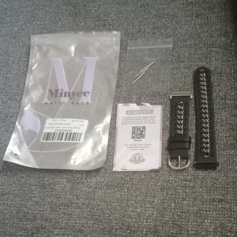 Black Wristband with Silver Accents